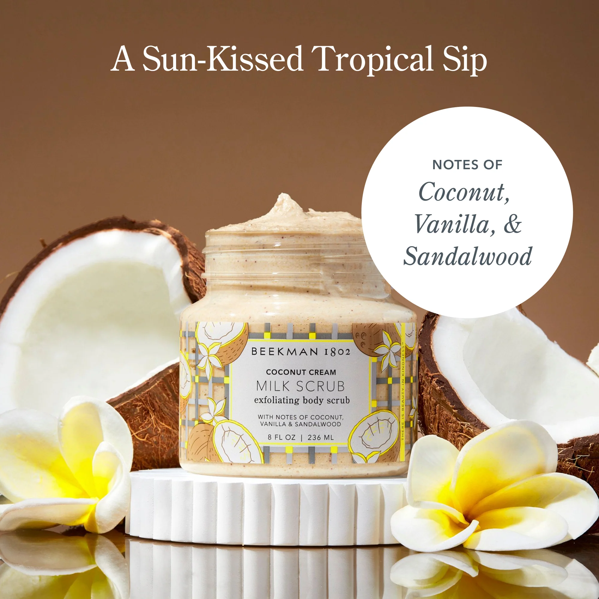 Coconut Cream Milk Scrub Oat & Goat Milk Exfoliating Body Polish - Image 4