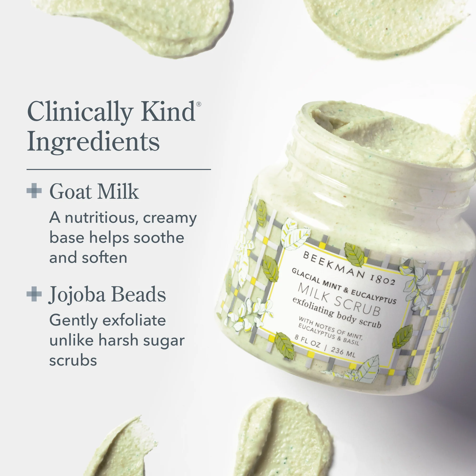 Glacial Mint & Eucalyptus Smooth Operators Milk Scrub Face & Body Bundle - Image 2